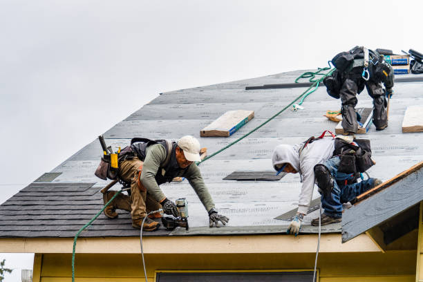 Professional Gutter Installation technician working in Lexington, NC